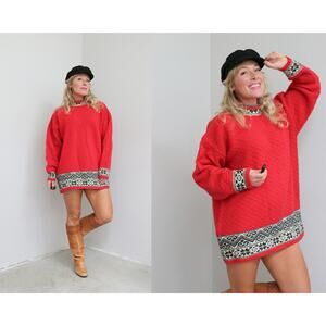 2000's Vintage Gap Oversized Winter Wool Sweater or Mini Dress Women's SM MD LG